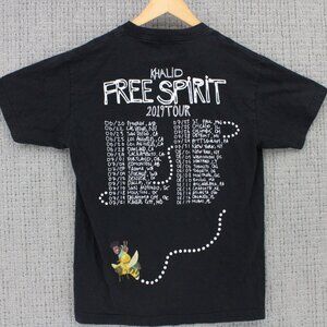 Khalid Shirt Mens Medium M Black Short Sleeve Free Spirit 2019 Tour Concert